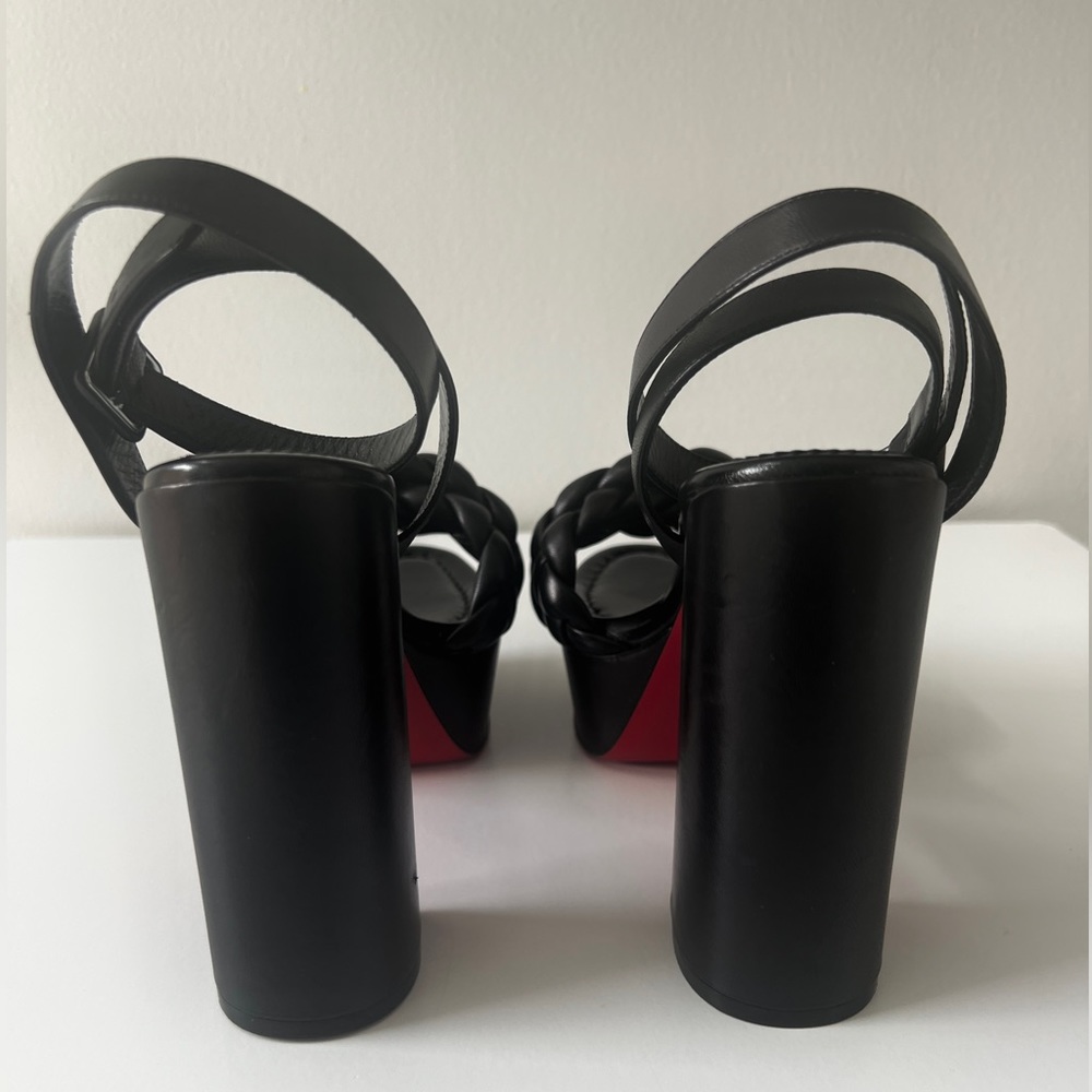 CHRISTIAN LOUBOUTIN ~Black Platform Heels - Picture 3 of 5